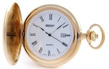 Bernex Swiss Made Gold Plated Pocket Roman Numerals