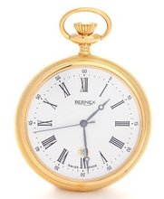 Bernex Swiss Made Gold Plated Pocket Slim Open Face Case