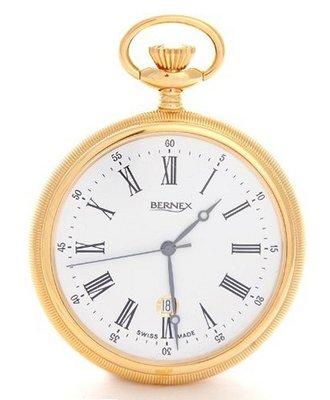 Bernex Swiss Made Gold Plated Pocket Slim Open Face Case