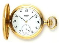 Bernex Swiss Made Gold Plated Pocket with 17 Jewel Mechanical Movement