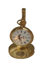Bernex Swiss Made Quartz Gold Plate Half Hunter Moonphase Pocket