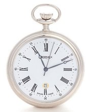 Bernex Swiss Made Rhodium Plated Pocket Slim Open Face Case