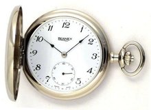 Bernex Swiss Made Rhodium Plated Pocket with 17 Jewel Mechanical Movement