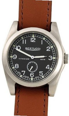 Bertucci A-2T Vintage Titanium Leather Black Dial - 13301