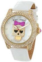 Betsey Johnson BJ00019-06 Analog Pink Skull Dial