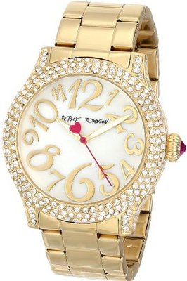 Betsey Johnson BJ00019-66 Analog Display Quartz Gold