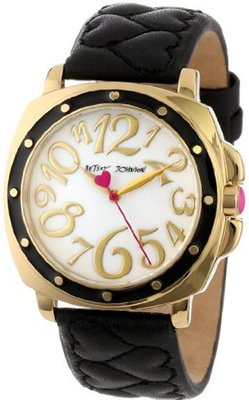 Betsey Johnson BJ00044-02 Analog Black Quilted Heart Strap