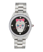 Betsey Johnson BJ00048-34 Ladies Black Silver Skull Design