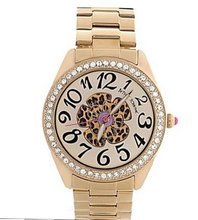 Betsey Johnson , BJ00048-52 Gold-Tone Leopard Flower Boyfriend