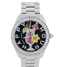 Betsey Johnson , BJ00048-53 Silver-Tone Happy Hour Boyfriend