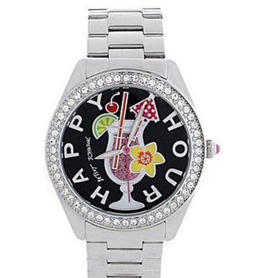 Betsey Johnson , BJ00048-53 Silver-Tone Happy Hour Boyfriend