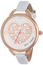 Betsey Johnson BJ00067-28 Rose Gold Puffy Heart Dial