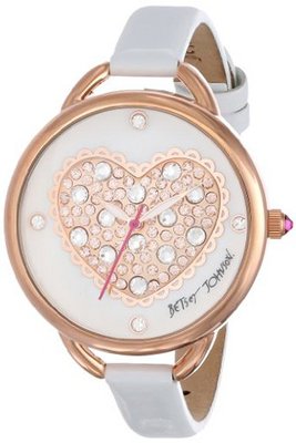 Betsey Johnson BJ00067-28 Rose Gold Puffy Heart Dial