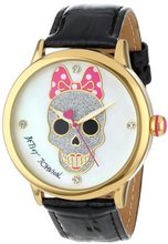 Betsey Johnson BJ00084-36 Analog Skull and Bow Dial