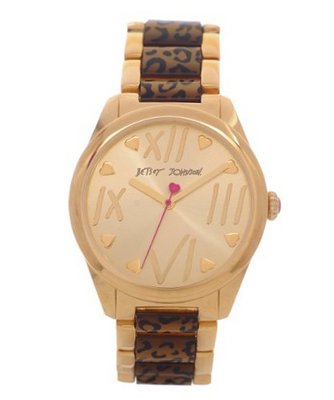 Betsey Johnson BJ00105-02 Analog Leopard Printed Bracelet