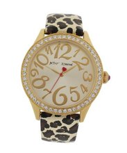 Betsey Johnson BJ00131-10 Analog Metallic Leopard Printed Strap