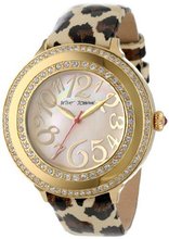 Betsey Johnson BJ00213-01 Analog Leopard Printed Strap