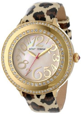 Betsey Johnson BJ00213-01 Analog Leopard Printed Strap
