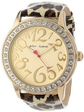 Betsey Johnson BJ00217-01 Analog Leopard Printed Strap