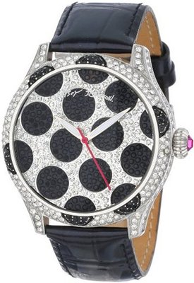 Betsey Johnson BJ00224-01 Analog Polka Dot Pave Dial