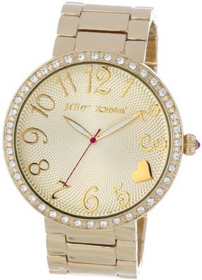 Betsey Johnson BJ00236-02 Analog Gold Tone Case Set in Crystal