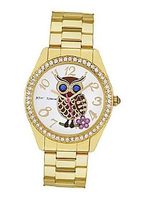 Betsey Johnson Gold Owl