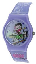 Betty Boop Analogue Surf Purple & White Plastic Strap Girls BTY14B