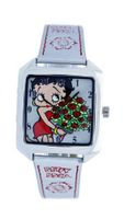 Betty Boop #BB-344C "Bouquet of Blossoms" Ladies' Square Silver Leather Casual