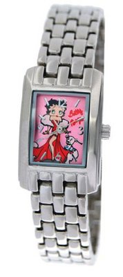 Betty Boop Stainles Steel Bracelet With Pink Dail #BB-W527B