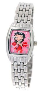 Betty Boop Stainles Steel Bracelet With Pink Dail #BB-W529B