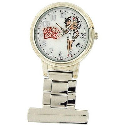 Betty Boop White Photo Dial Metal Strap Ladies Nurses Fob BTY028B