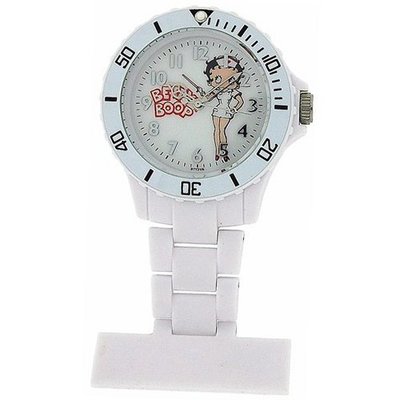 Betty Boop White Photo Dial White Ladies Nurses Fob BTY031B