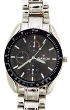 Biancchi Designer Dress Silver Bracelet with Black Face