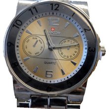 Biancchi Designer Dress , Silver Bracelet with Gold/Silver Face & Silver Accents