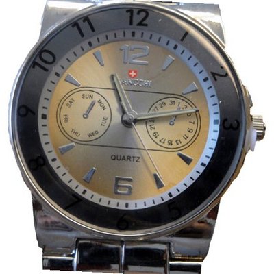 Biancchi Designer Dress , Silver Bracelet with Gold/Silver Face & Silver Accents