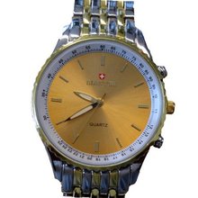 Biancchi Designer Dress Silver & Gold Bracelet with Gold Face & Gold Accents