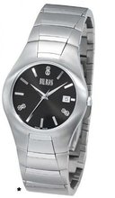 Bill Blass Aero Contour Ladies Stainless Steel Black Dial 40457