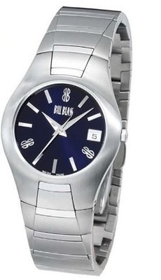 Bill Blass Aero Contour Ladies Stainless Steel Blue Dial 40458