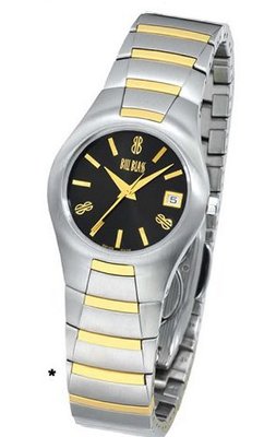 Bill Blass Aero Contour Ladies Two-Tone Black Dial 40452
