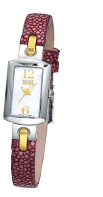 Bill Blass Madison Ladies Burgundy Stingray Strap White MOP Dial 40703