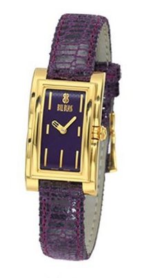 Bill Blass Sculpted B Purple Leather Strap 40015