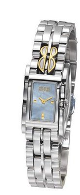 Bill Blass Sculpted B Stainless Steel Blue MOP Dial 40071