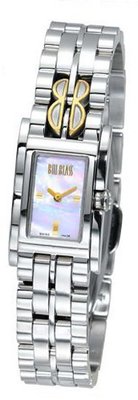 Bill Blass Sculpted B Stainless Steel Pink MOP Dial 40072