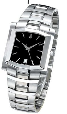 Bill Blass Super Slim Stainless Steel Black Dial 40365