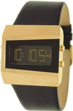 Black Dice Chill BD-057-05 Black Leather Quartz with Digital Dial