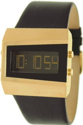 Black Dice Chill BD-057-05 Black Leather Quartz with Digital Dial
