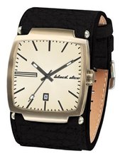 Black Dice Flow BD-002-11 Black Leather Quartz with Gold Dial