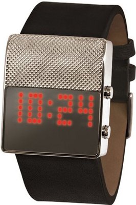 Black Dice Gamer BD-056-04 Black Leather Quartz with Digital Dial