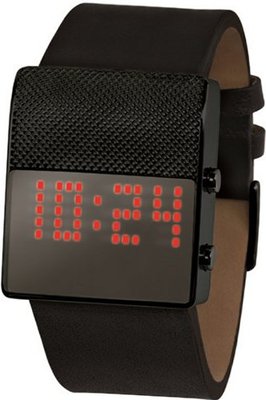 Black Dice Gamer BD-056-05 Black Leather Quartz with Digital Dial