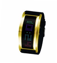 Black Dice Guru Font BD-060-03 Black Plastic Quartz with Digital Dial